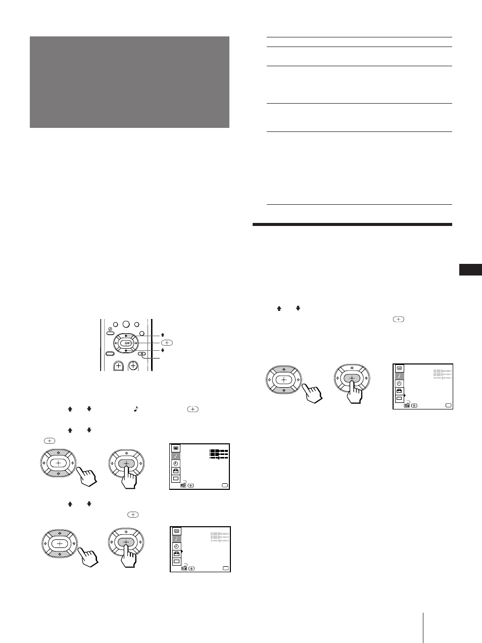 Setting the speaker switch, Speaker), Press menu | Press v or v to select , and press, Press v or v to select speaker, and press, Press menu to return to the original screen | Sony KP 61V75 User Manual | Page 35 / 100