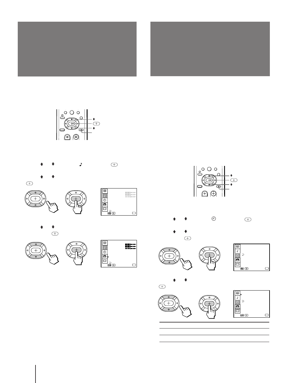 Setting audio out, Setting daylight saving time, Audio out) | Daylight saving) | Sony KP 61V75 User Manual | Page 36 / 100