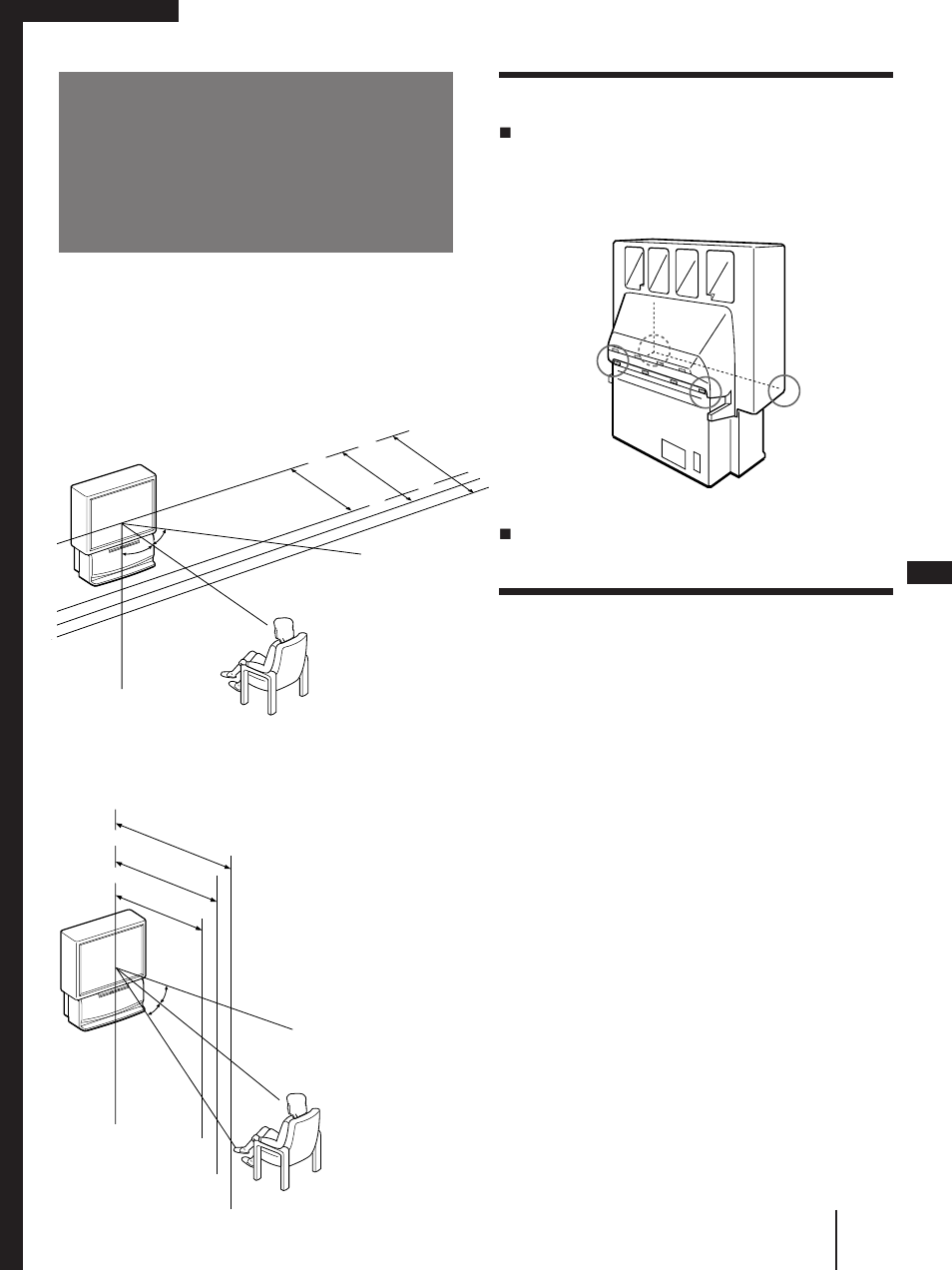 Paso 1: instalación del tv de proyección, Transporte del tv de proyección, Preparativos para el tv de proyección | Preparativos | Sony KP 61V75 User Manual | Page 55 / 100