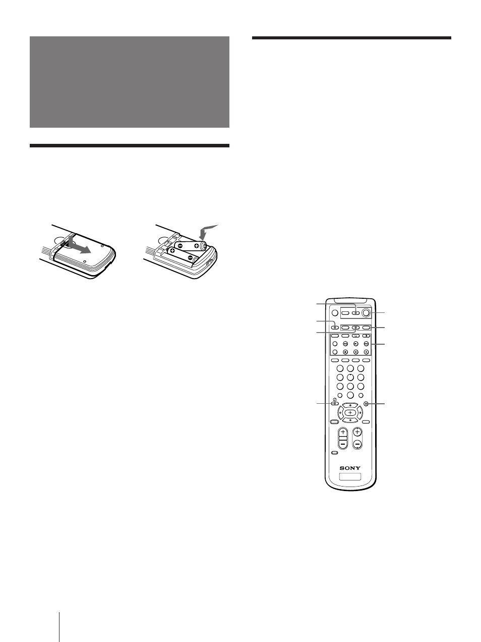 Paso 3, Preparación del control remoto, Inserción de las pilas | Teclas del control remoto | Sony KP 61V75 User Manual | Page 70 / 100