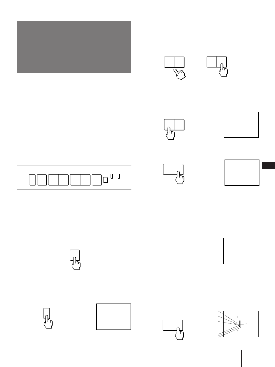 Paso 4, Ajuste del tv de proyección automáticamente, Auto ajustes) | Oprima power para encender el tv de proyección, Oprima volume – para iniciar auto ajustes | Sony KP 61V75 User Manual | Page 71 / 100