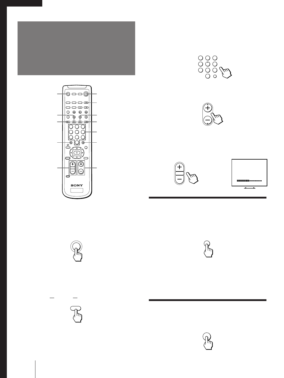 Visión de programas de televisión, Cambio rápido entre dos canales, Eliminación del sonido | Operaciones | Sony KP 61V75 User Manual | Page 76 / 100