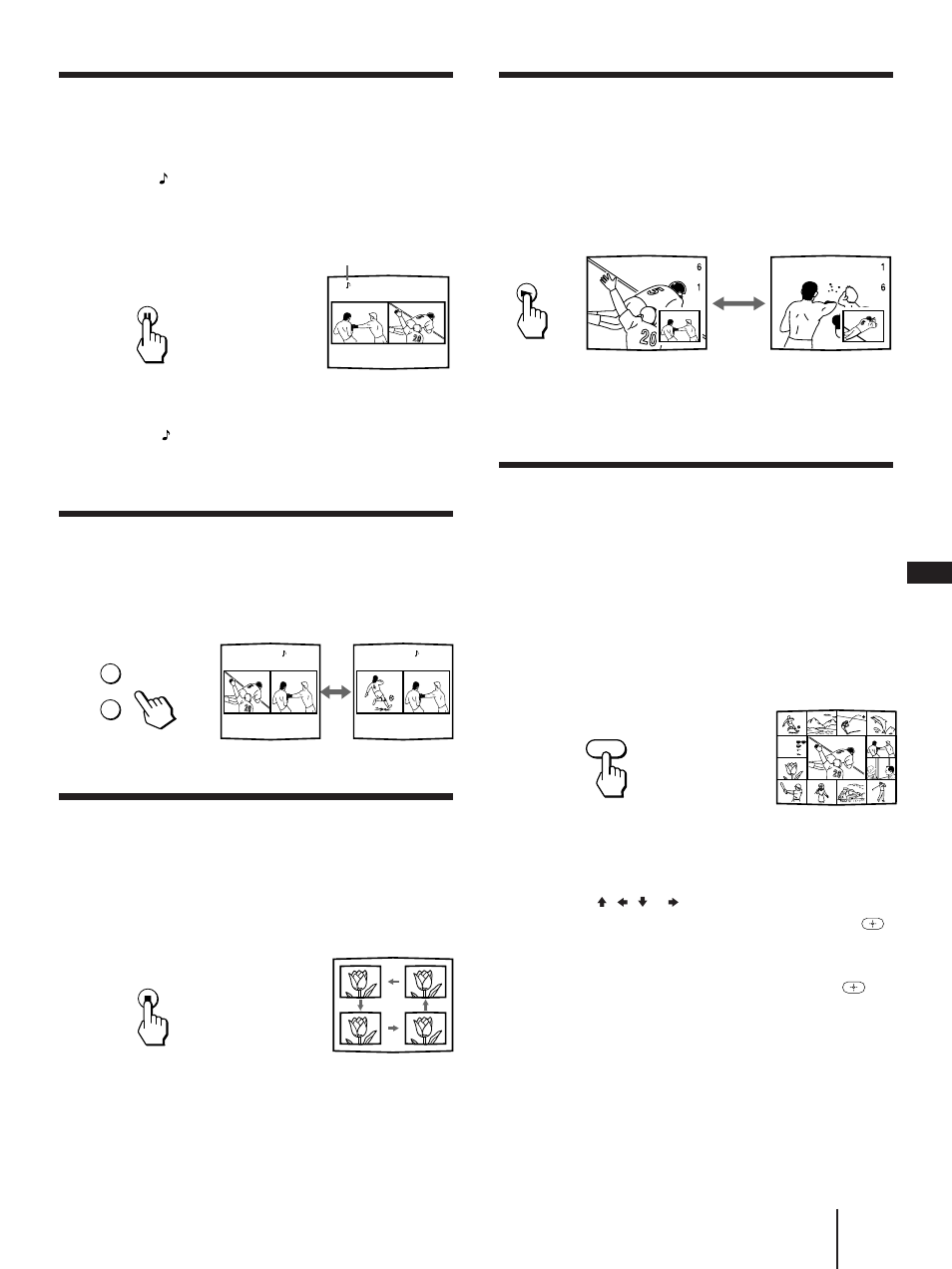 Cambio de la posición de la imagen en ventana | Sony KP 61V75 User Manual | Page 79 / 100