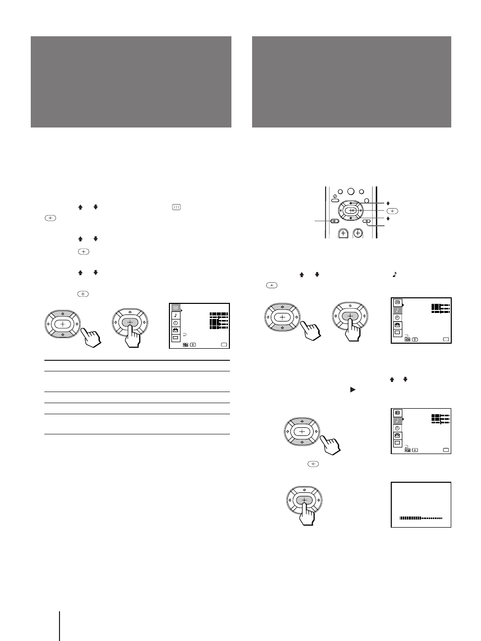 Selección del modo de vídeo, Ajuste del sonido, Video) | Audio) | Sony KP 61V75 User Manual | Page 82 / 100