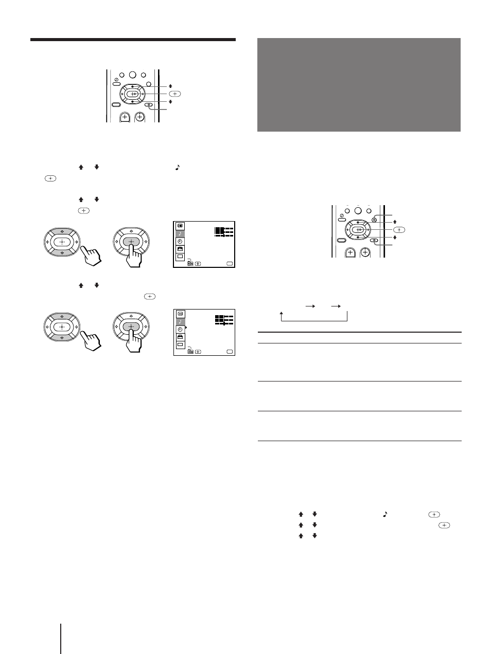 Selección de programas en estéreo o bilingües, Mts), Uso del menú para ajustar el efecto sonoro | Sony KP 61V75 User Manual | Page 84 / 100