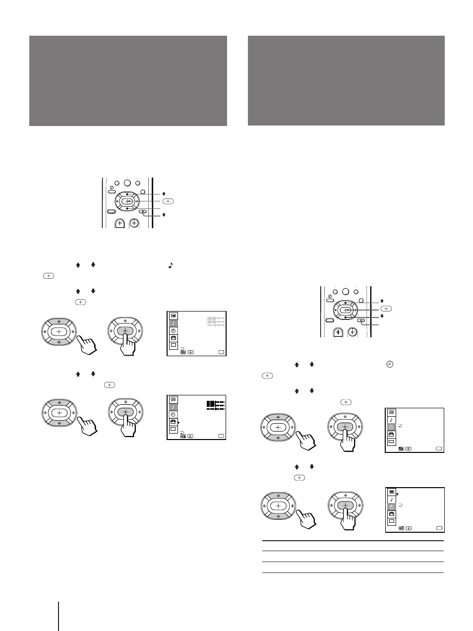 Selección de salida de audio, Ajuste de la hora de verano, Salida) | Hora de verano) | Sony KP 61V75 User Manual | Page 86 / 100