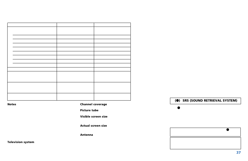 Sony WEGA KV-36XBR250 User Manual | Page 43 / 46