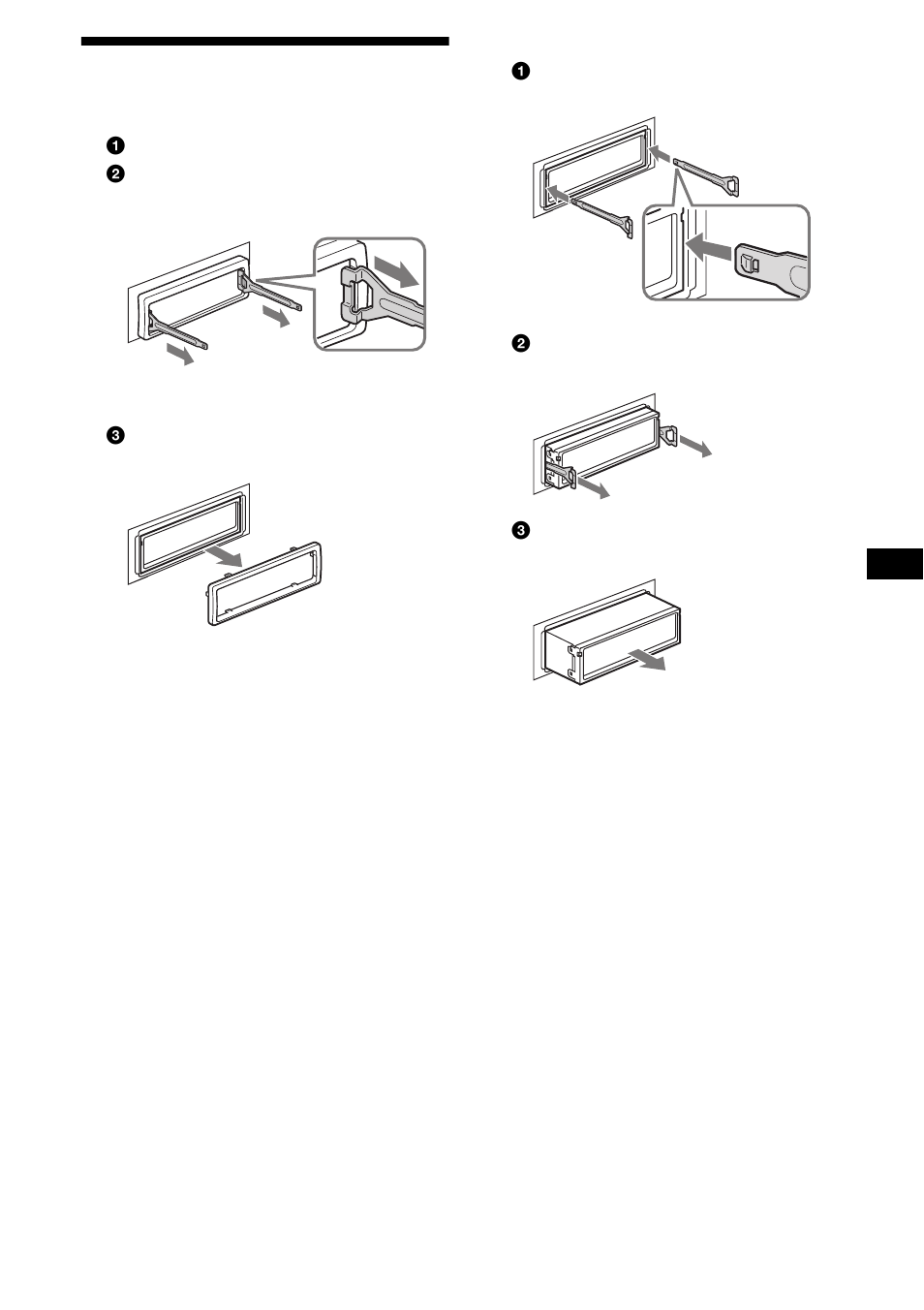 Démontage de l’appareil, 31 démontage de l’appareil | Sony CDX-F7705X User Manual | Page 61 / 100