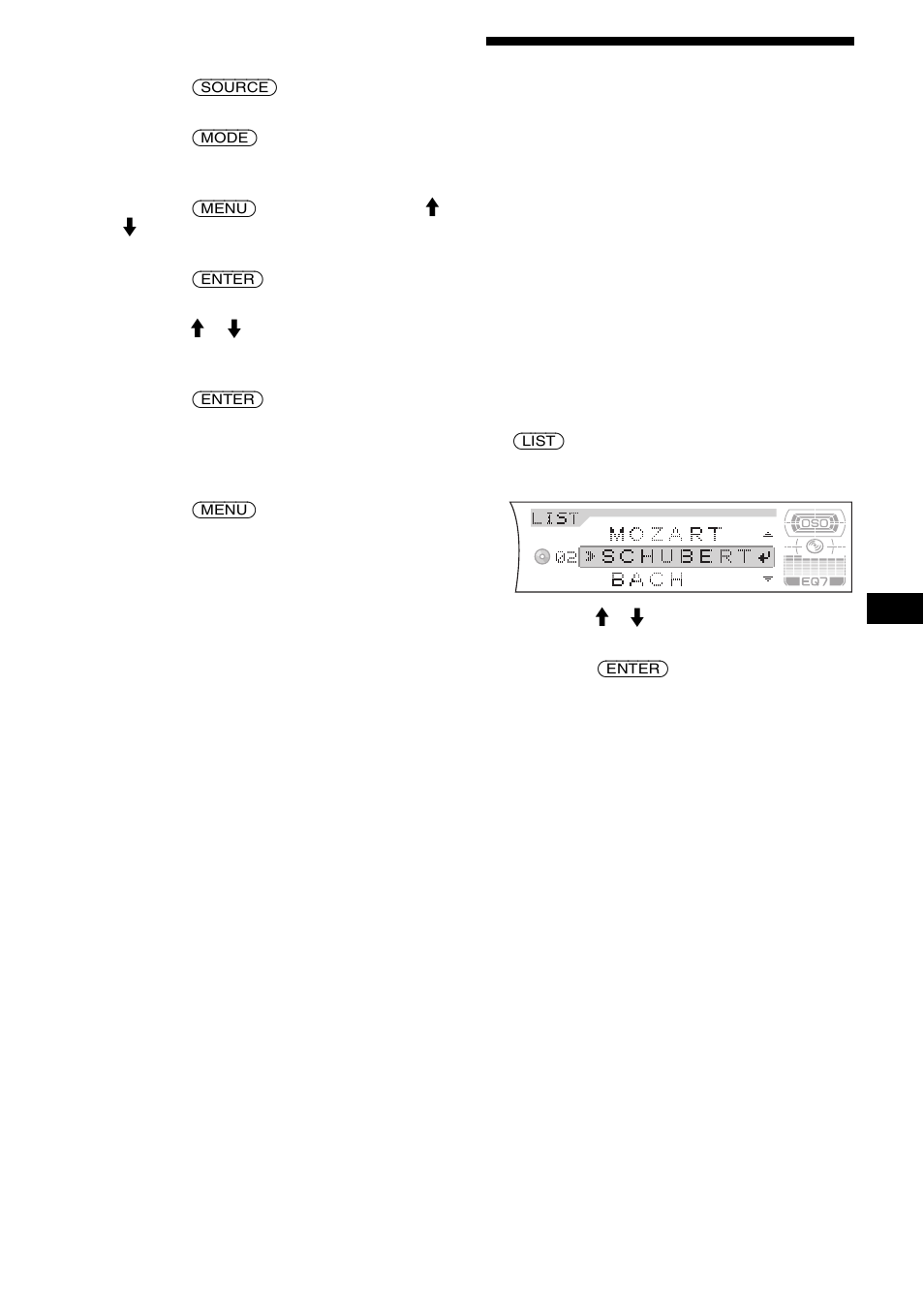 Localización de discos por nombre, Listado | Sony CDX-F7705X User Manual | Page 81 / 100