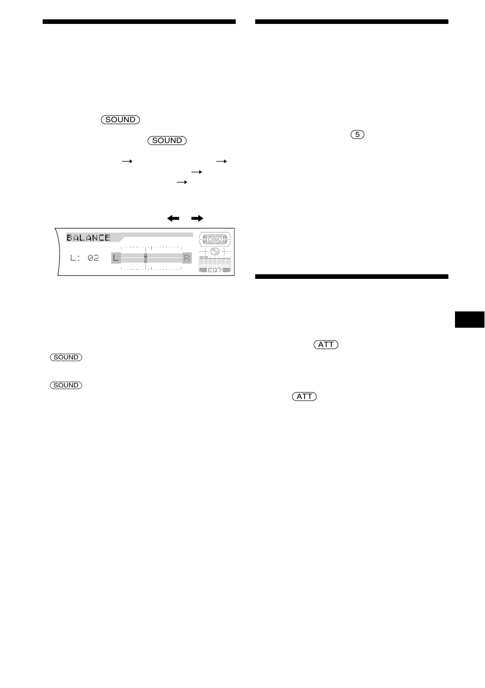 Ajuste de las características del sonido, Cambio del ajuste de bbemp, Atenuación rápida del sonido | 23 ajuste de las características del sonido, Cambio del ajuste de bbe mp | Sony CDX-F7705X User Manual | Page 87 / 100