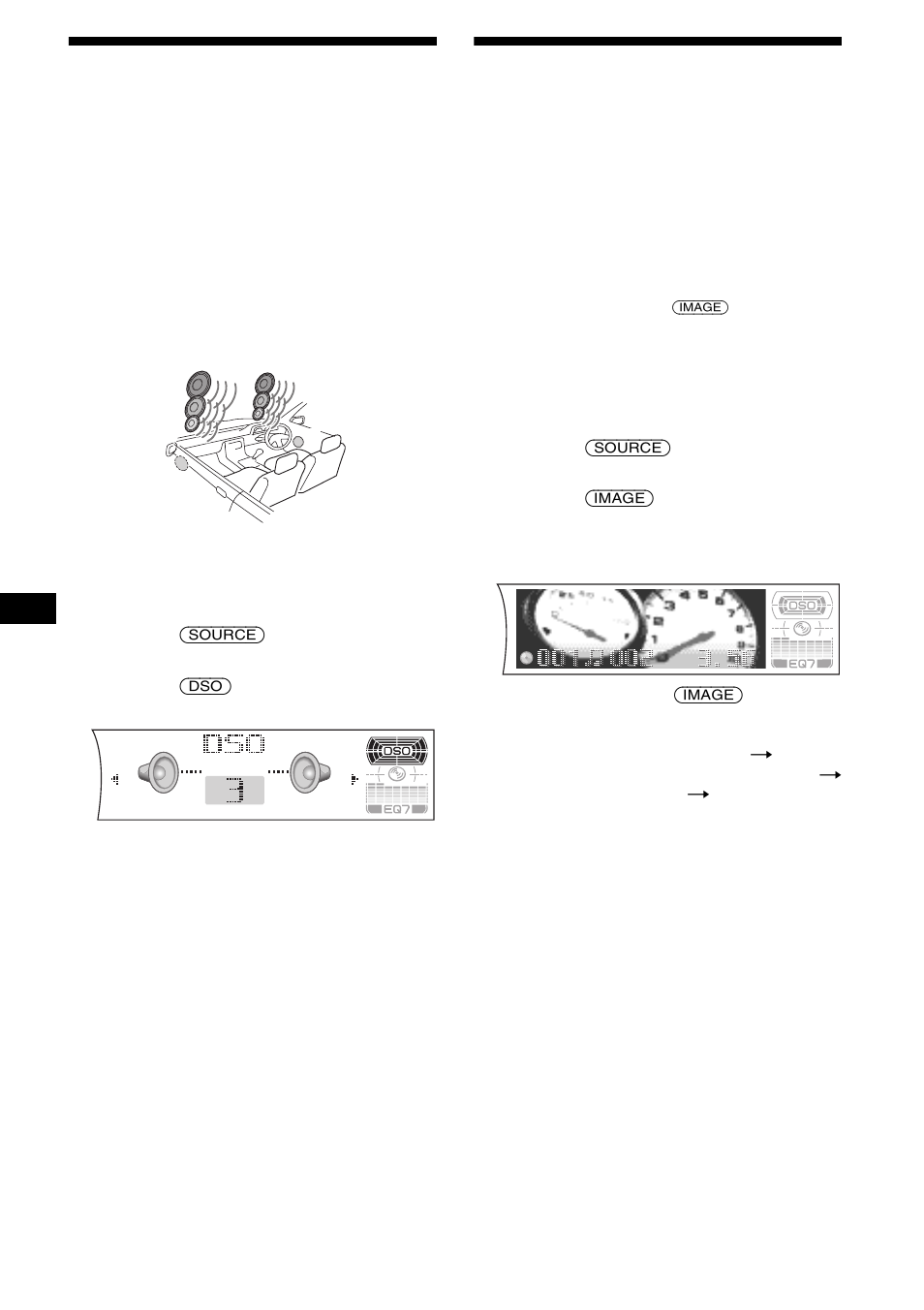 Selección de la imagen y el modo de pantalla, Ajuste del organizador de sonido de baja, Frecuencia dinámico (dso) | Selección de la imagen y el modo de, Pantalla, O 26 | Sony CDX-F7705X User Manual | Page 90 / 100