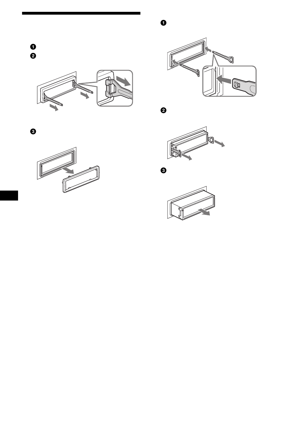 Extracción de la unidad, 30 extracción de la unidad | Sony CDX-F7705X User Manual | Page 94 / 100