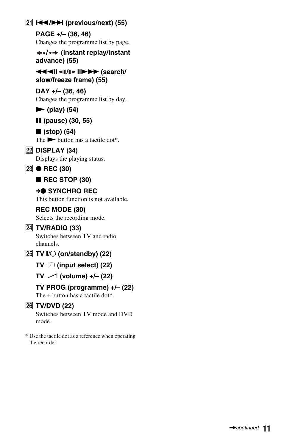 Sony RDR-DC205 User Manual | Page 11 / 120