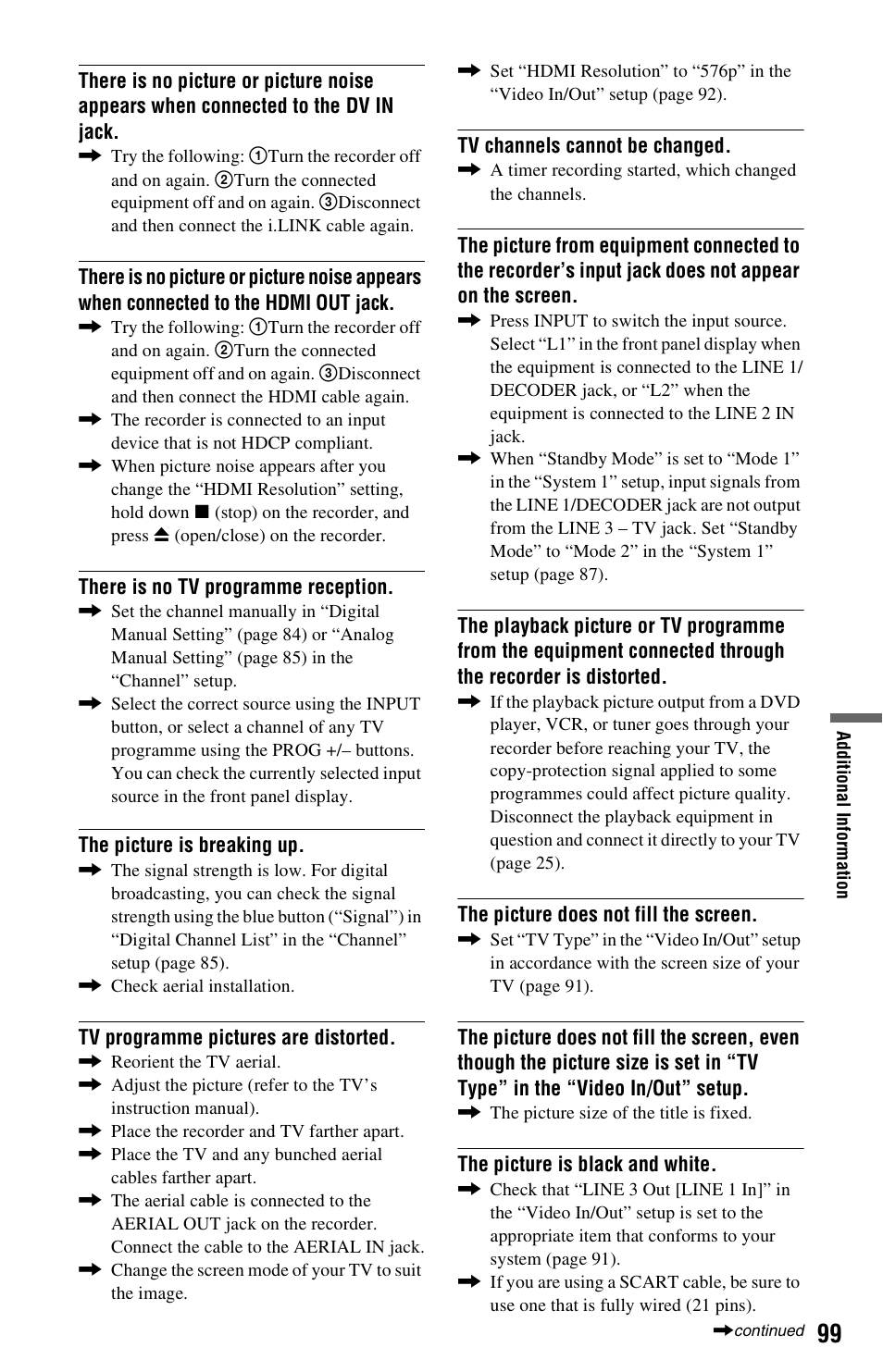 Sony RDR-DC205 User Manual | Page 99 / 120