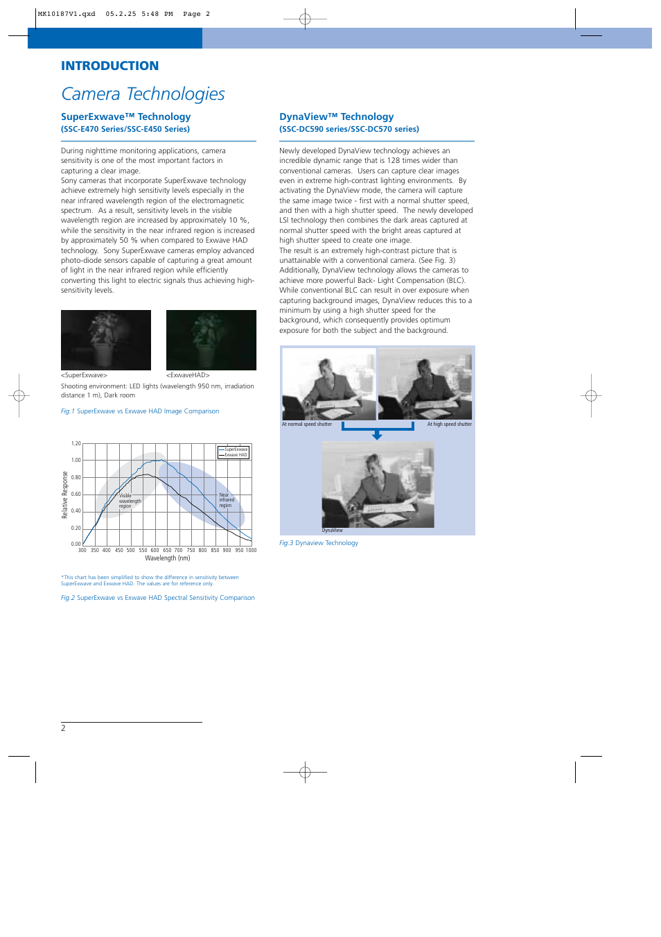 Camera technologies, Introduction, Superexwave™ technology | Dynaview™ technology | Sony NTSC/PAL User Manual | Page 3 / 44