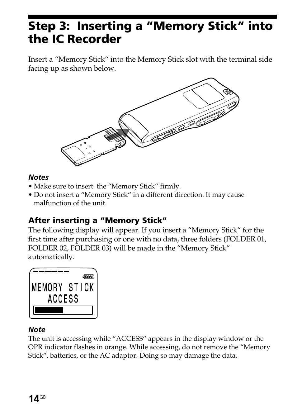 Sony ICD-BP User Manual | Page 14 / 96