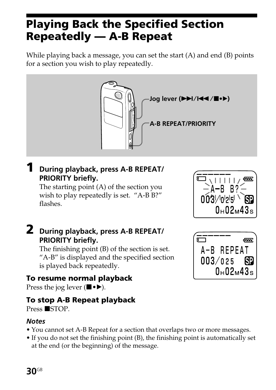 Sony ICD-BP User Manual | Page 30 / 96