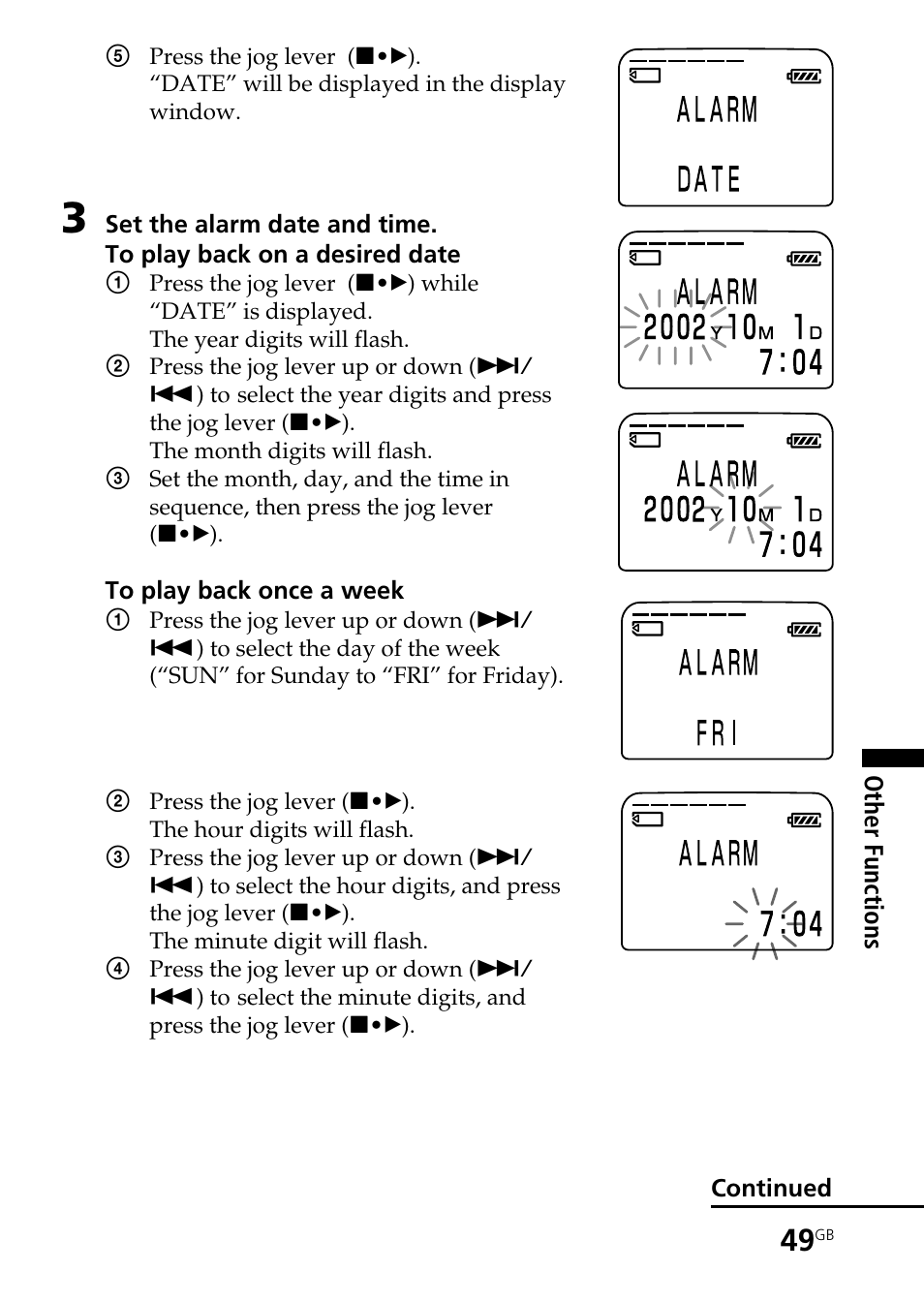 Sony ICD-BP User Manual | Page 49 / 96