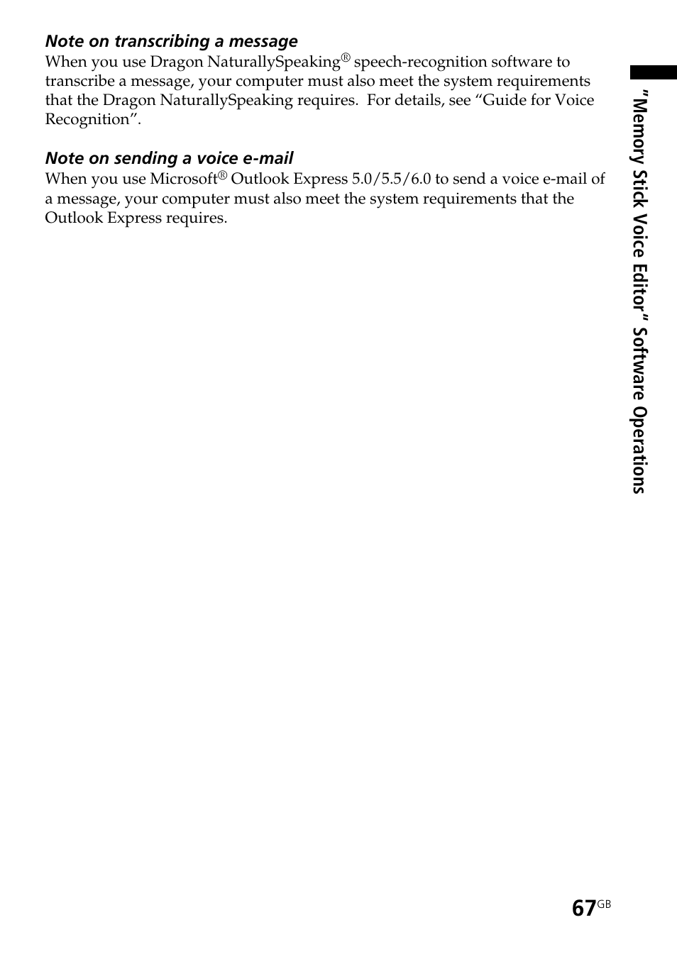 Sony ICD-BP User Manual | Page 67 / 96
