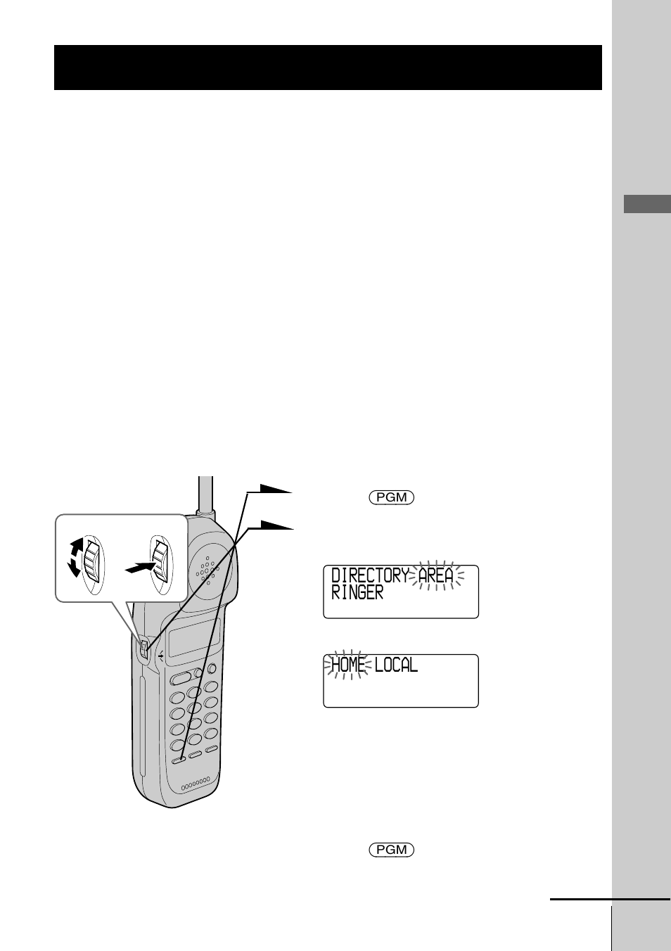 Entering the area code, Step 4: entering the area code, Step 4 | Sony SPP-ID970 User Manual | Page 13 / 96