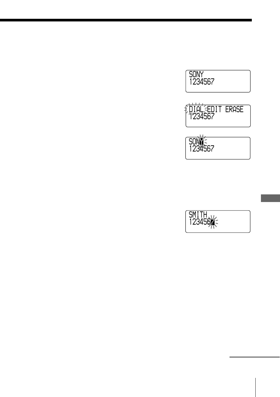 Changing a stored name and/or phone number | Sony SPP-ID970 User Manual | Page 25 / 96