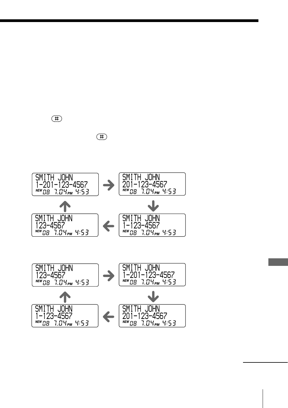 To change the number of digits of the phone number | Sony SPP-ID970 User Manual | Page 37 / 96