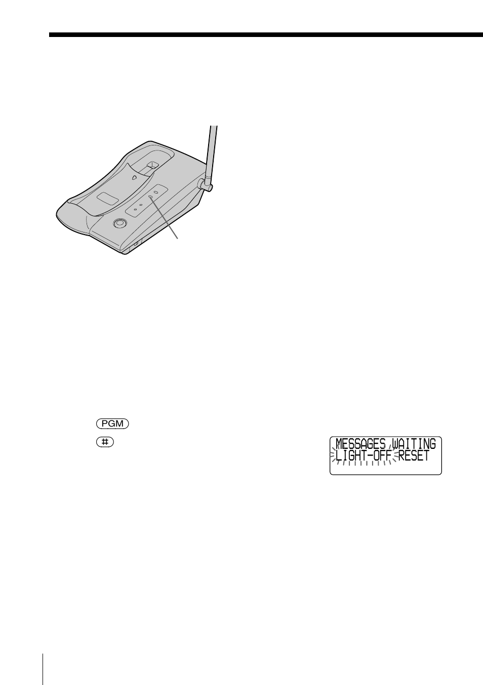 Using visual message waiting service, Messages waiting light-off reset, If you have messages | Sony SPP-ID970 User Manual | Page 40 / 96