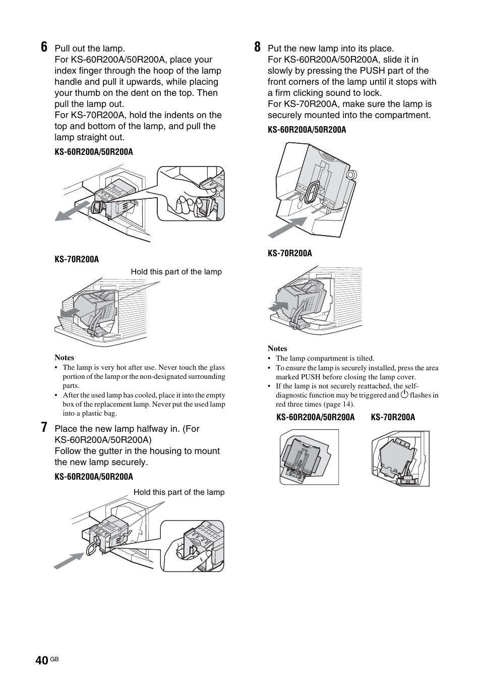 Sony BRAVIA KS-60R200A User Manual | Page 40 / 48