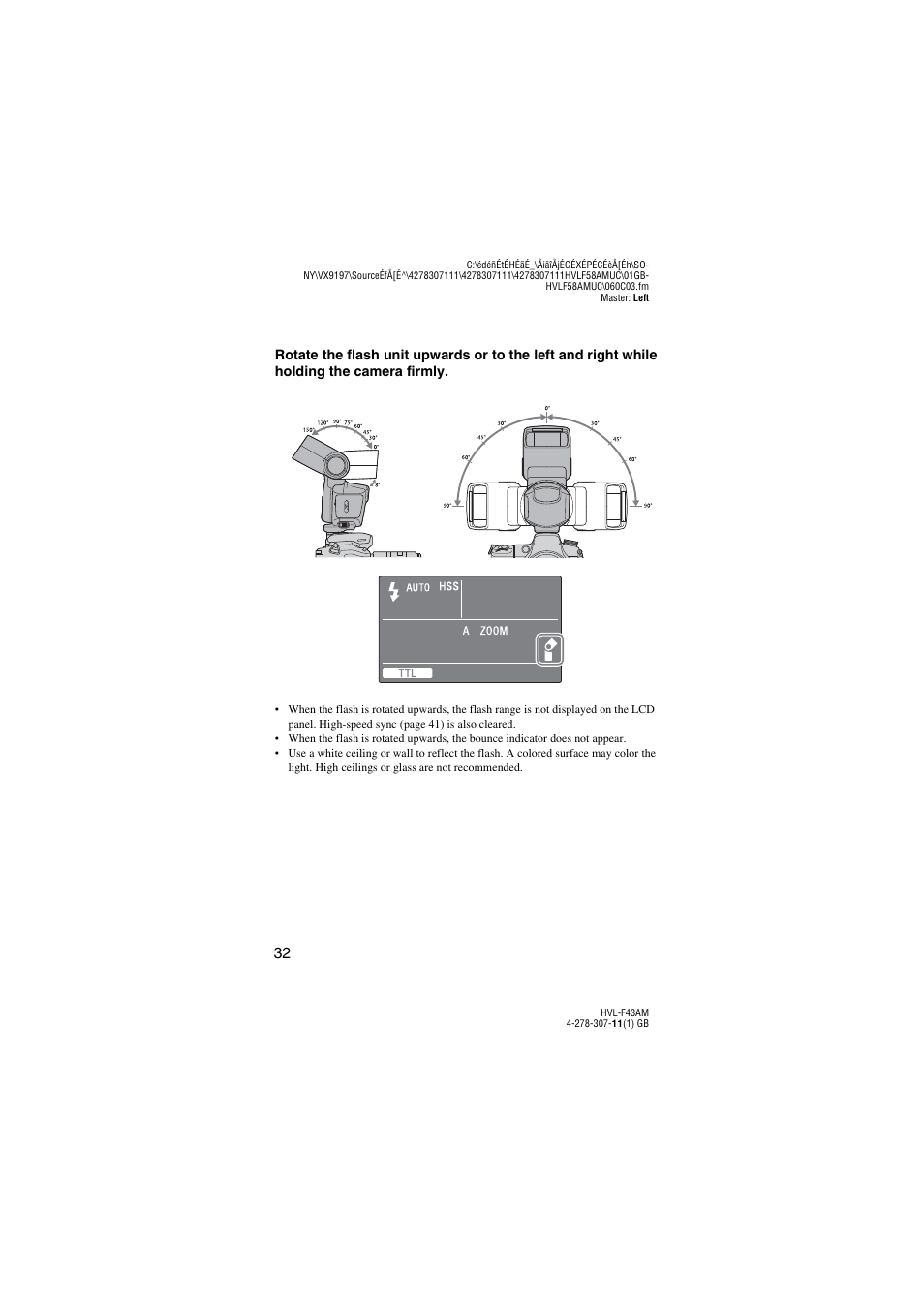 E) (32) | Sony HVL-F43AM User Manual | Page 32 / 76