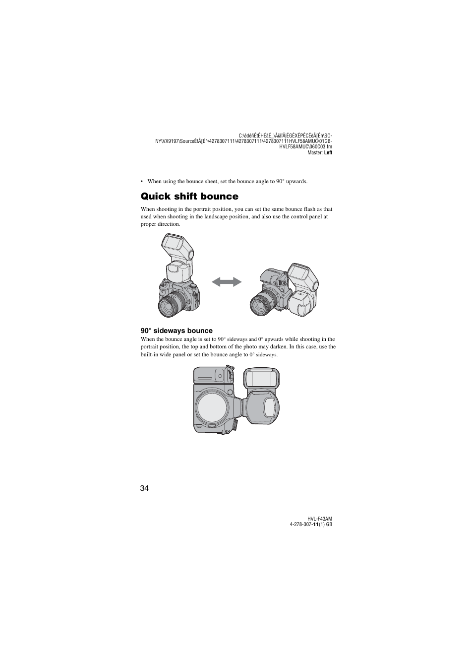 Quick shift bounce | Sony HVL-F43AM User Manual | Page 34 / 76