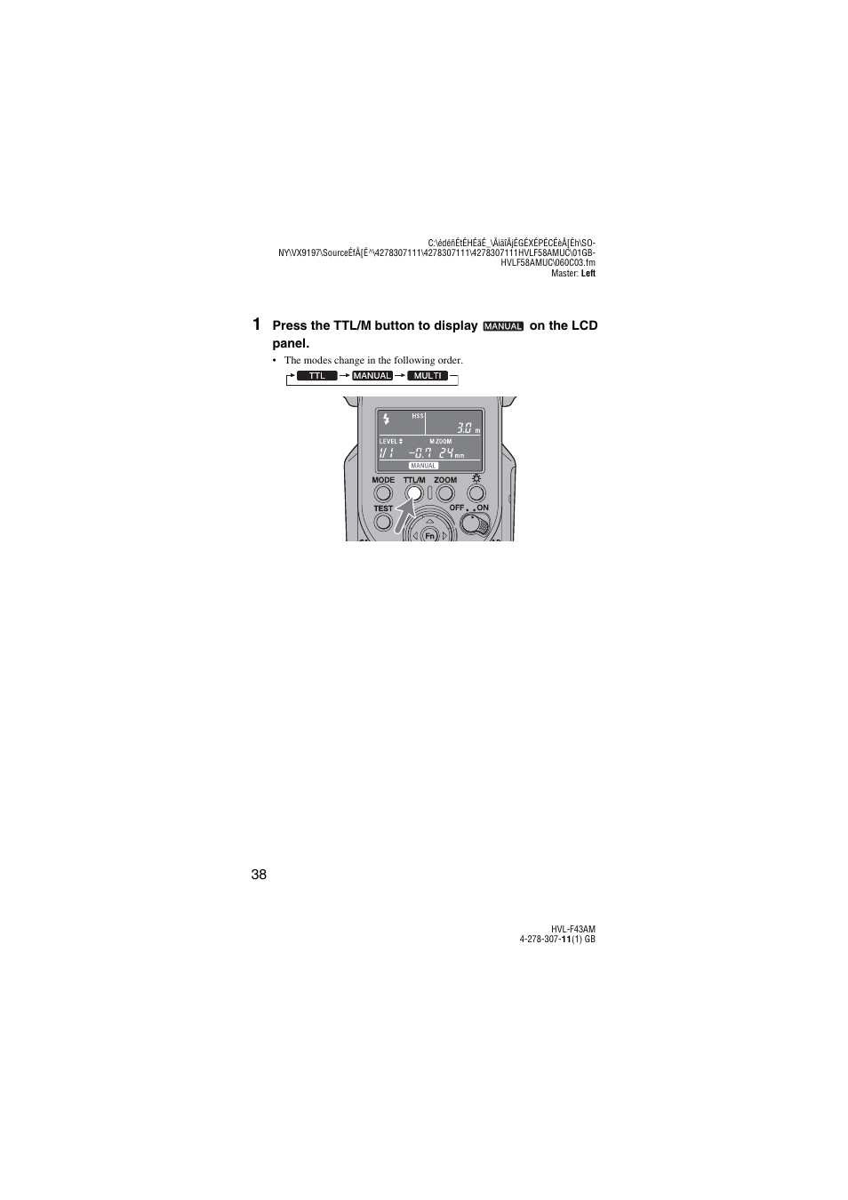 Sony HVL-F43AM User Manual | Page 38 / 76