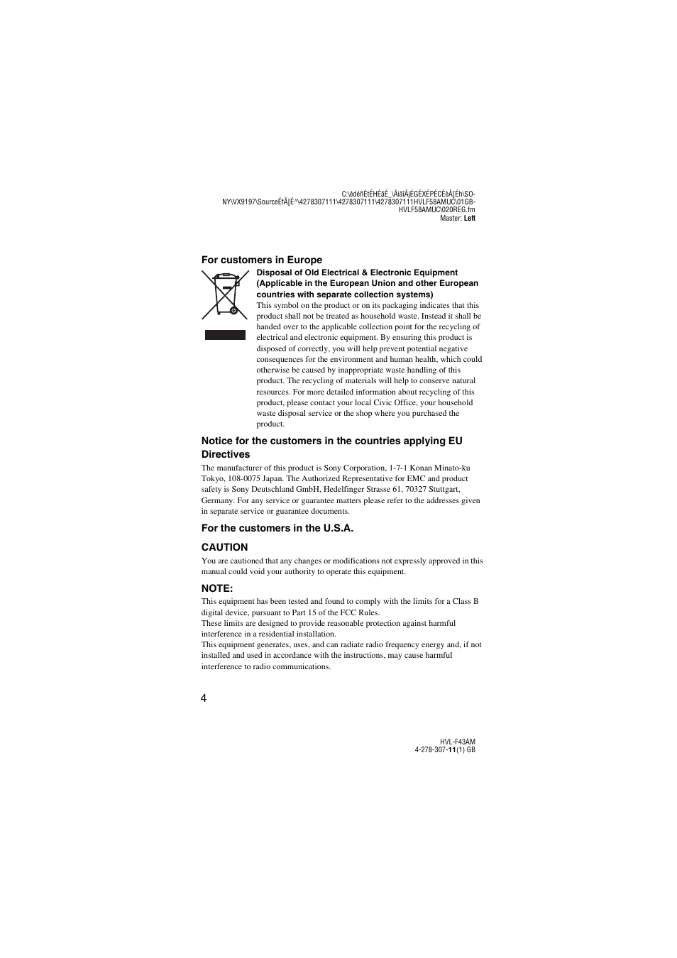 Sony HVL-F43AM User Manual | Page 4 / 76