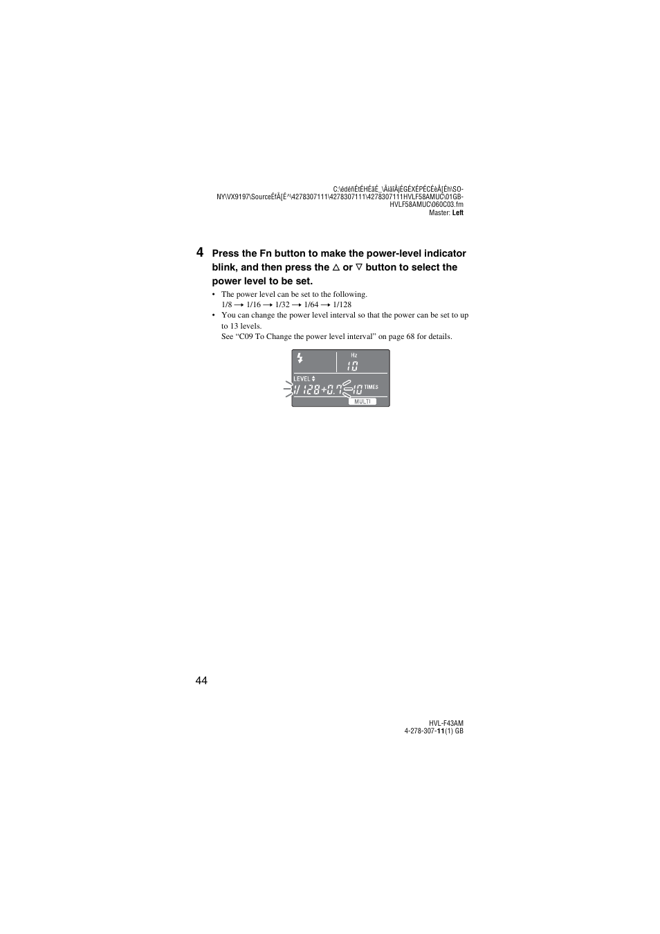 Sony HVL-F43AM User Manual | Page 44 / 76