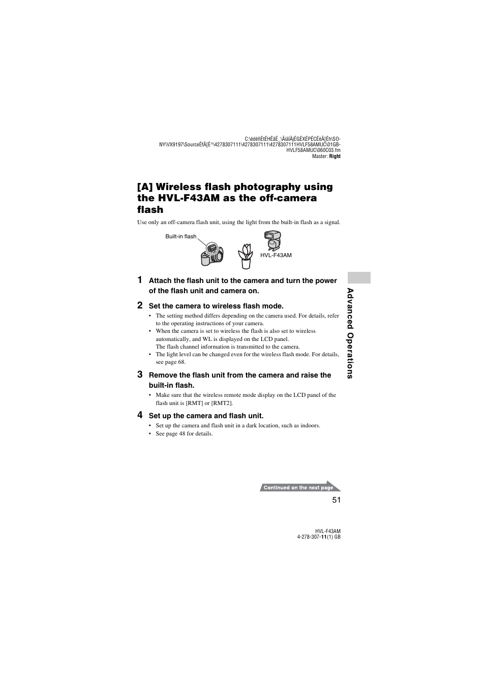 R (51 | Sony HVL-F43AM User Manual | Page 51 / 76