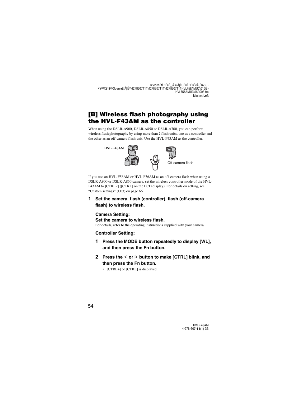 Sony HVL-F43AM User Manual | Page 54 / 76