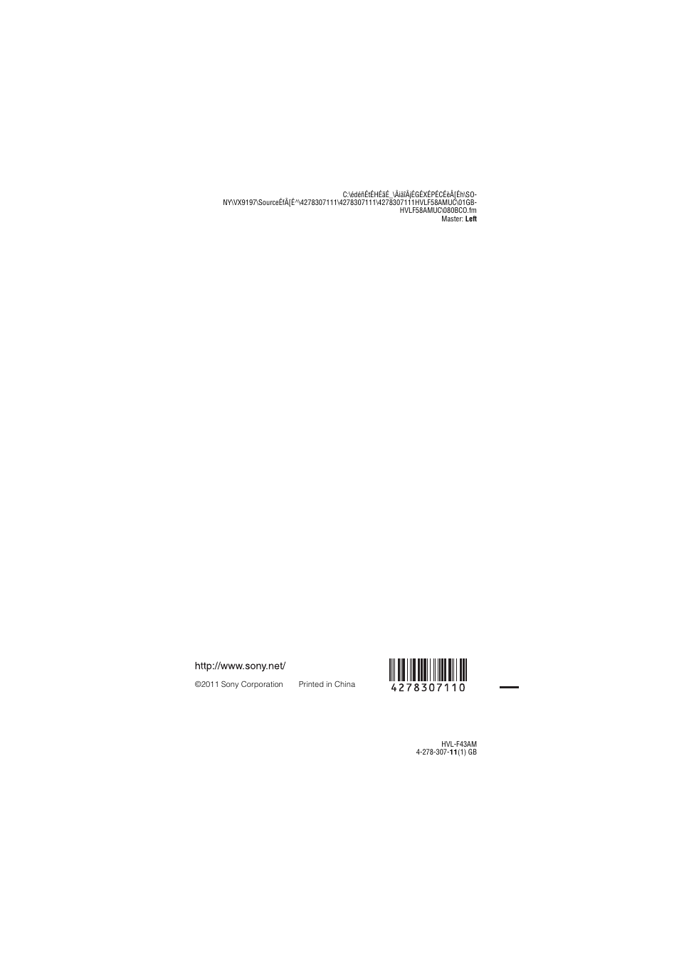 Sony HVL-F43AM User Manual | Page 76 / 76