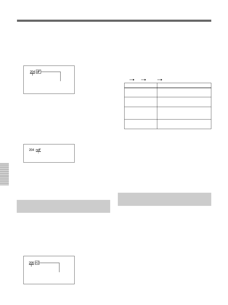 Menu 206 selecting battery capacity indication, Menu 207 setting standby-on period, Vcr menu operation | Selecting battery capacity indication, Setting standby-on period | Sony 500WSPL User Manual | Page 106 / 144