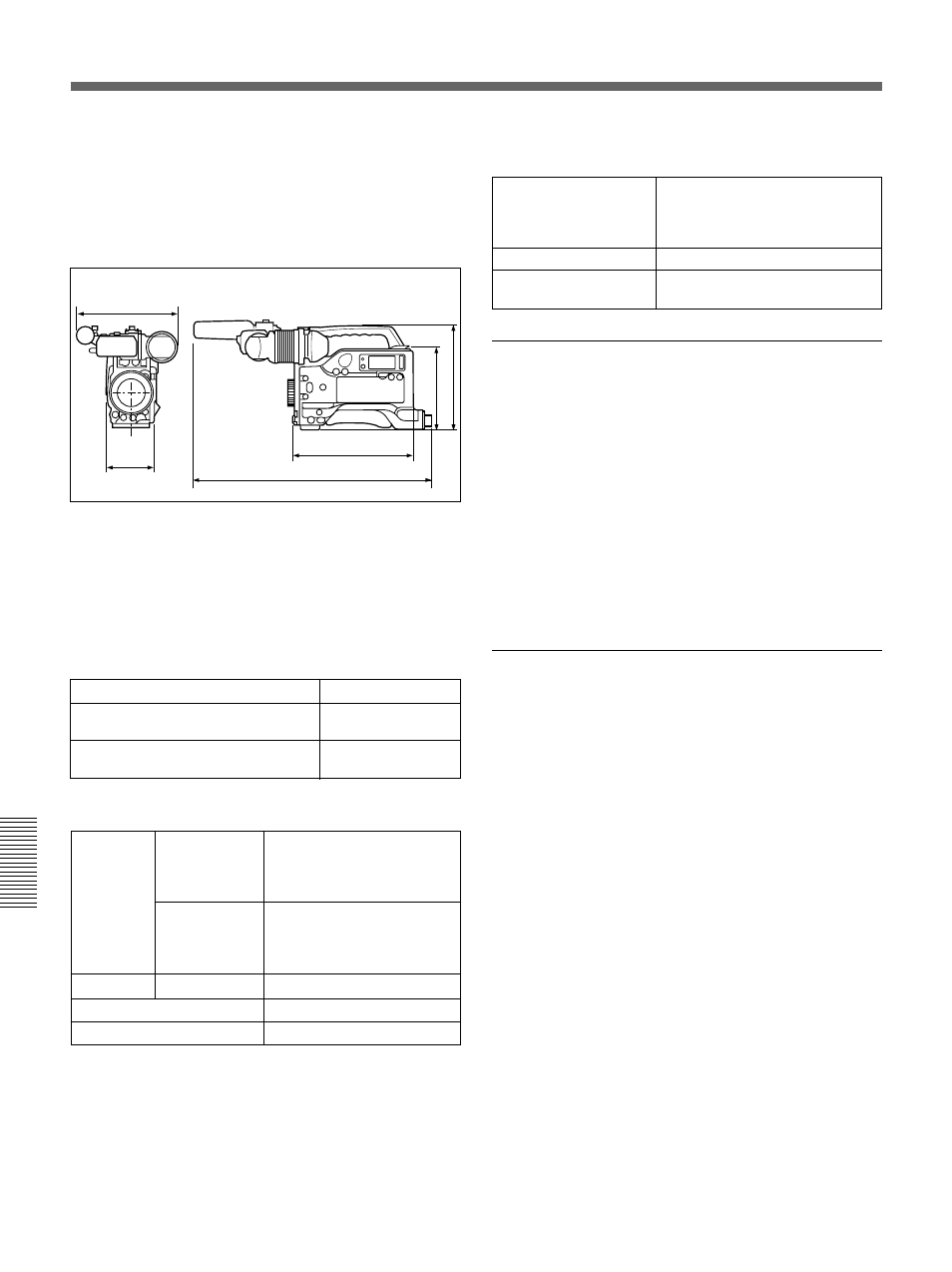 Specifications, Rm-lg1 remote control unit | Sony 500WSPL User Manual | Page 132 / 144