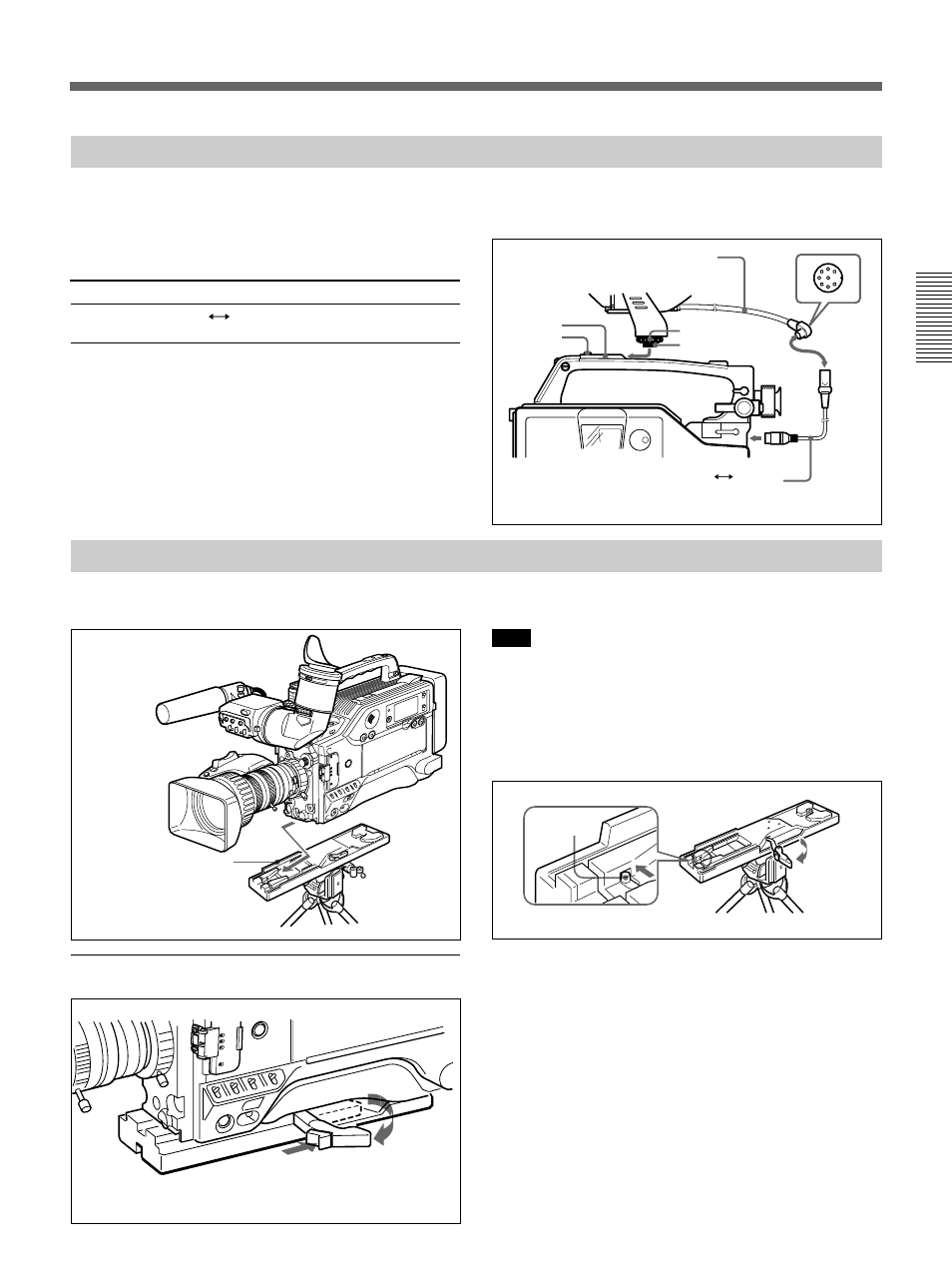 Fitting the 4-inch/5-inch electronic viewfinder, Fitting to a tripod, Removal | Sony 500WSPL User Manual | Page 35 / 144