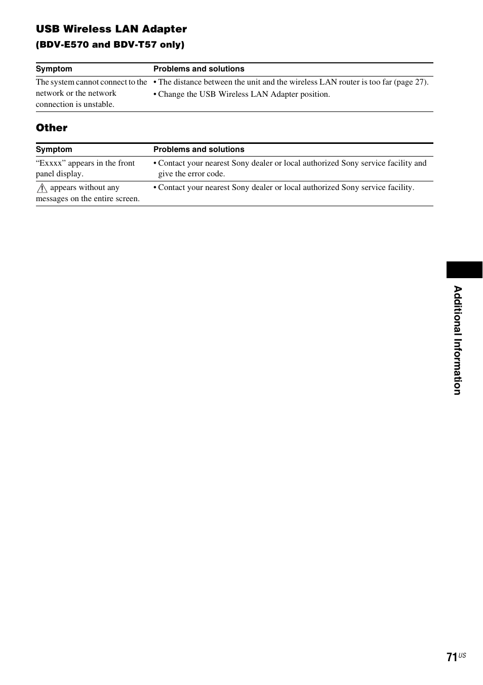 Sony BDV-T57 User Manual | Page 71 / 84