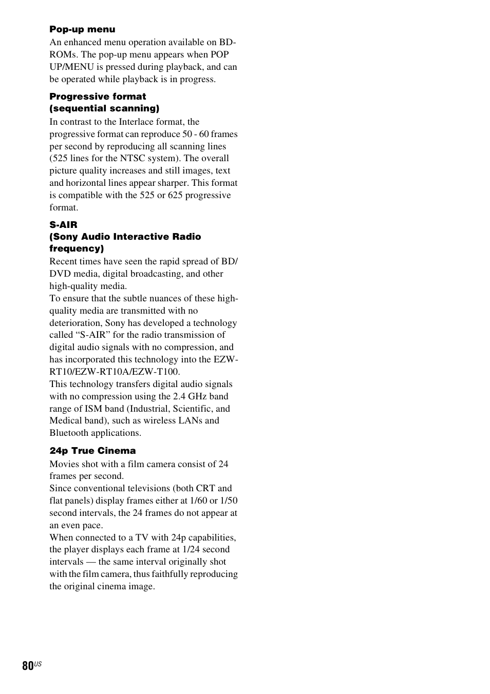 Sony BDV-T57 User Manual | Page 80 / 84