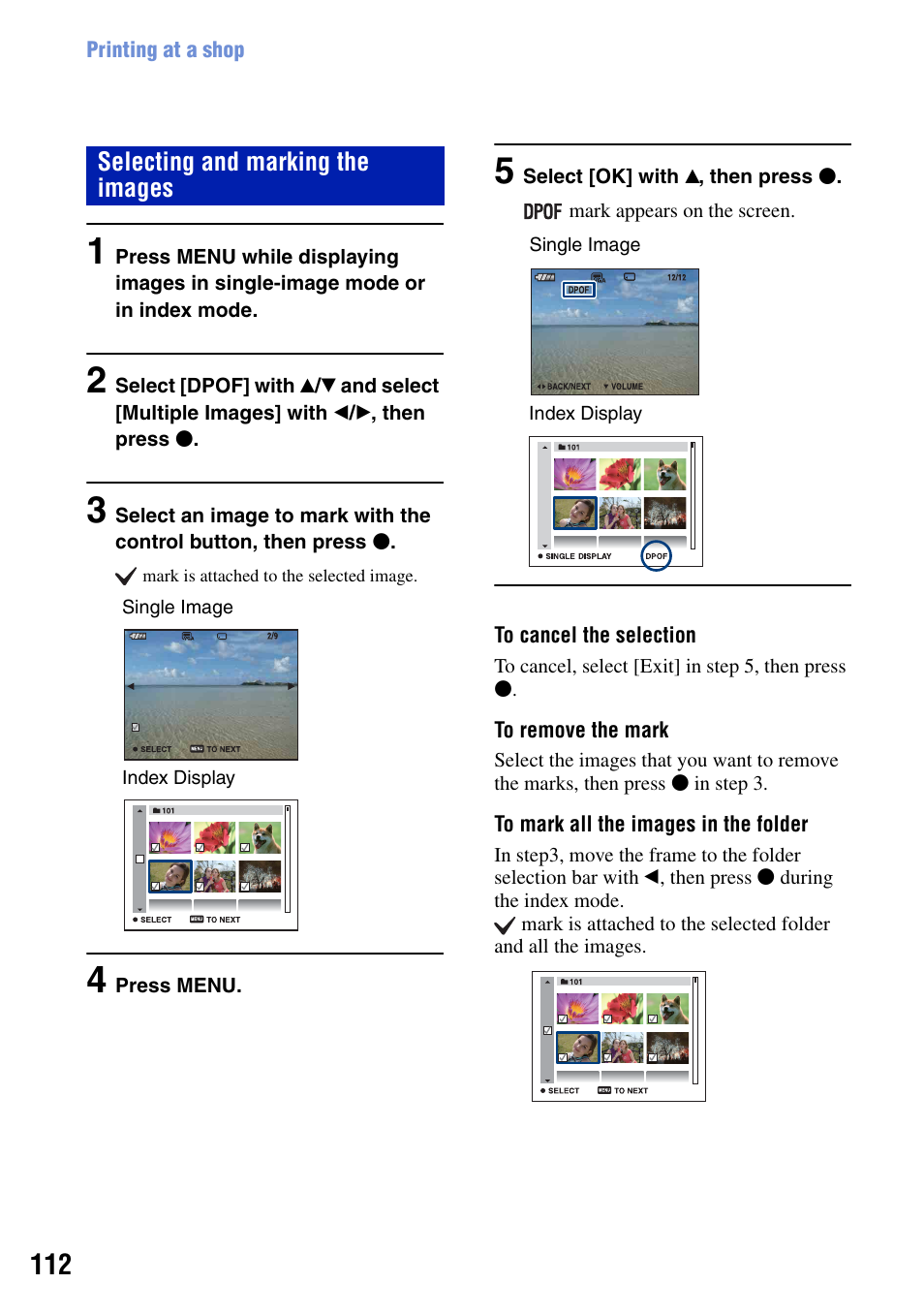 Sony Cyber-shot DSC-H9 User Manual | Page 112 / 137