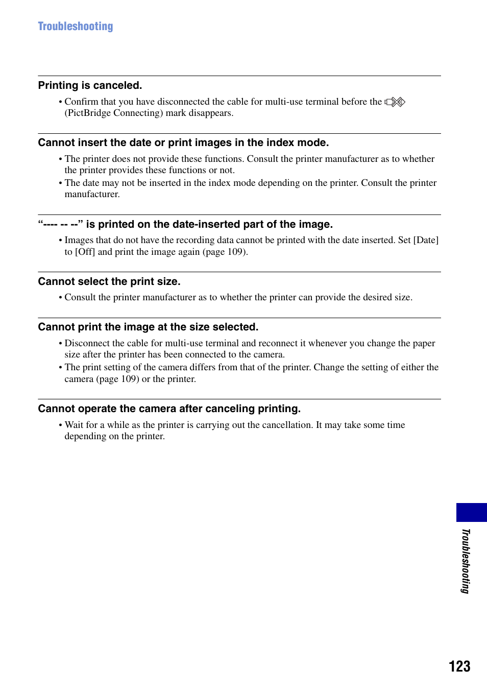 Sony Cyber-shot DSC-H9 User Manual | Page 123 / 137