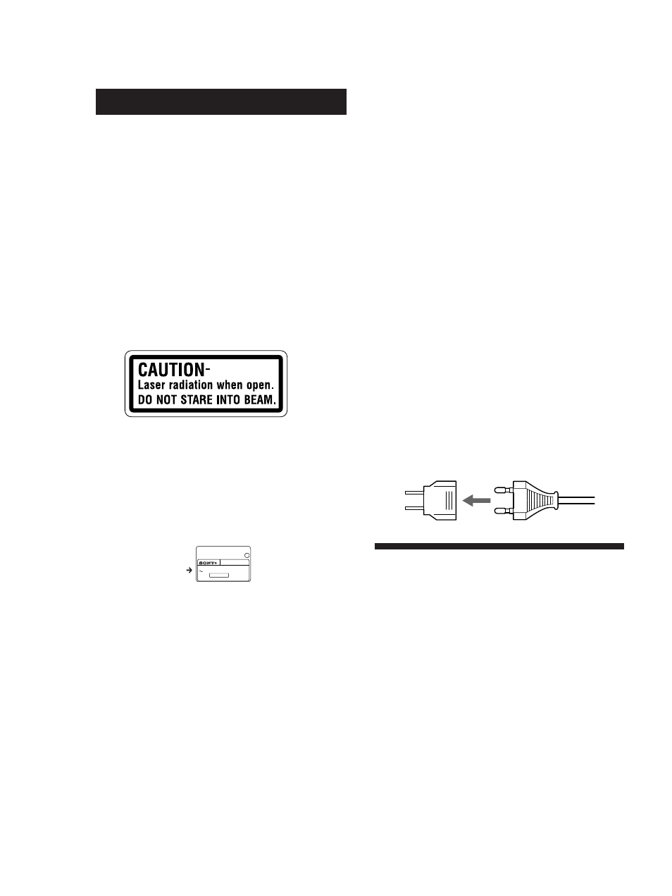 Welcome, Warning, For the model supplied with the ac plug adaptor | Sony DVP-M35 User Manual | Page 2 / 50