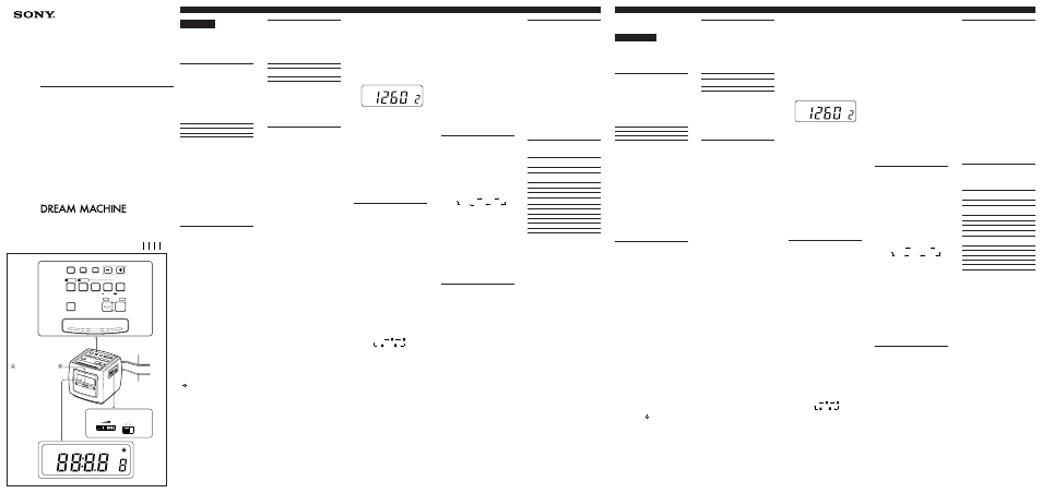 Sony ICF-C113 User Manual | 2 pages