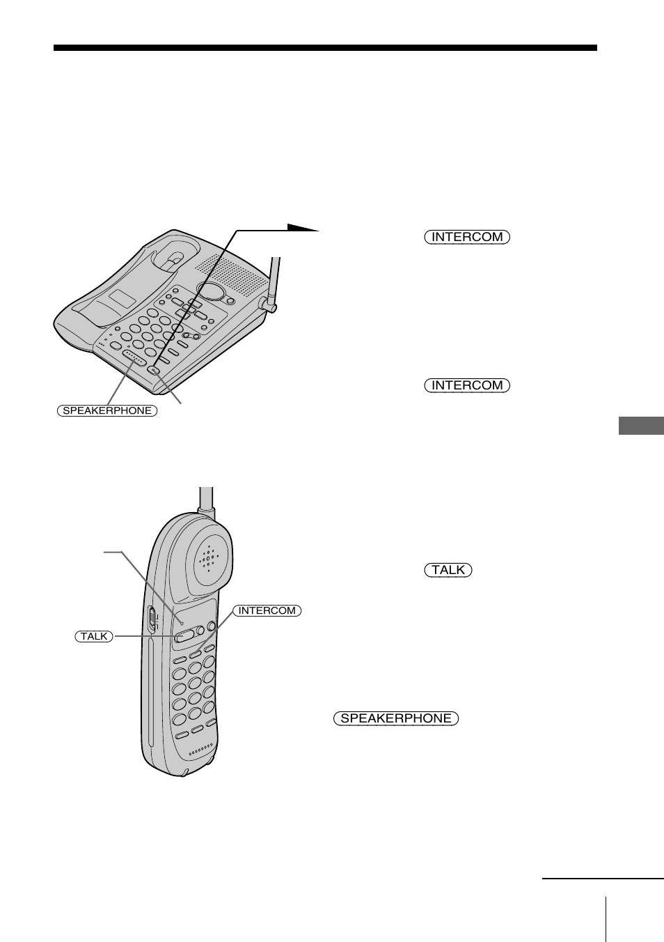 Transferencia de una llamada, Para transferir del teléfono base al microteléfono, Para transferir del teléfono | Base al microteléfono | Sony SPP-A946 User Manual | Page 83 / 112