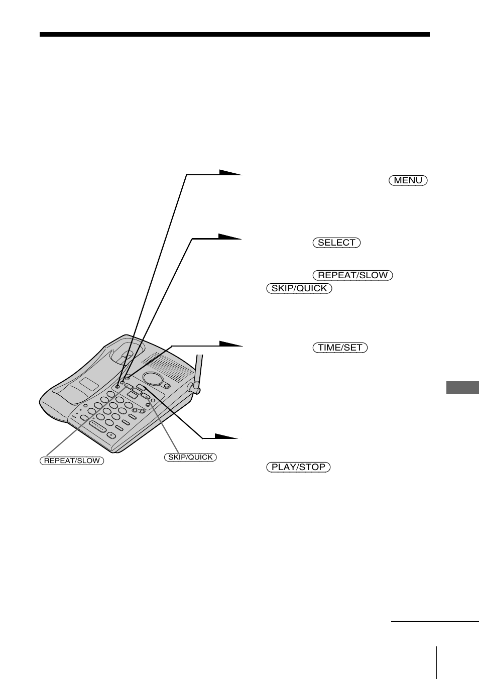 Utilización desde un teléfono exterior, Utilización desde un teléfono, Exterior | Establecimiento del código de, Identificación remoto (código, De seguridad) | Sony SPP-A946 User Manual | Page 99 / 112