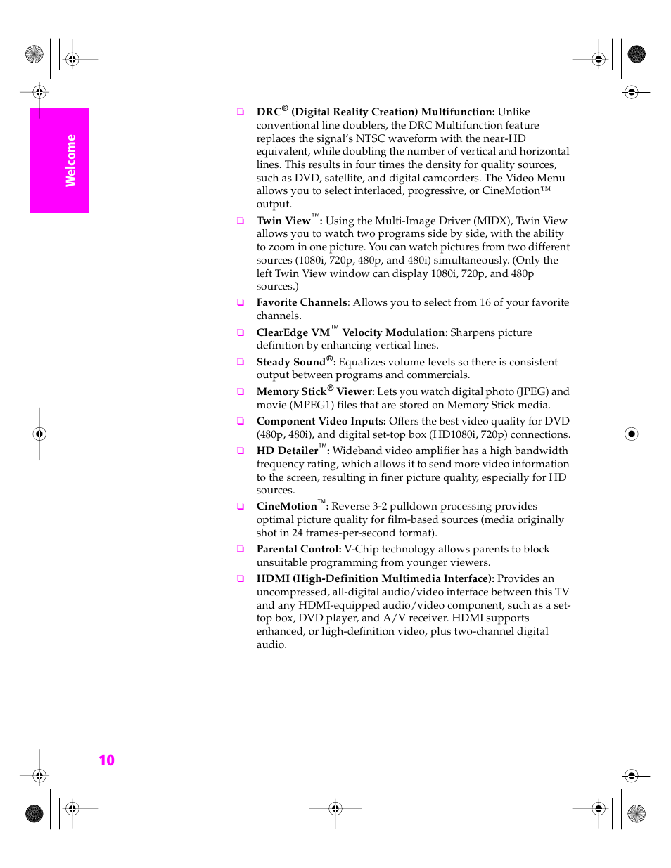 Sony KDP 51WS655 User Manual | Page 11 / 113