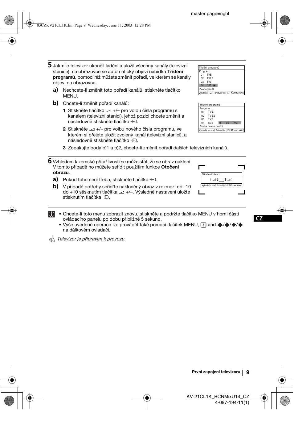 Sony KV-21CL1K User Manual | Page 45 / 128