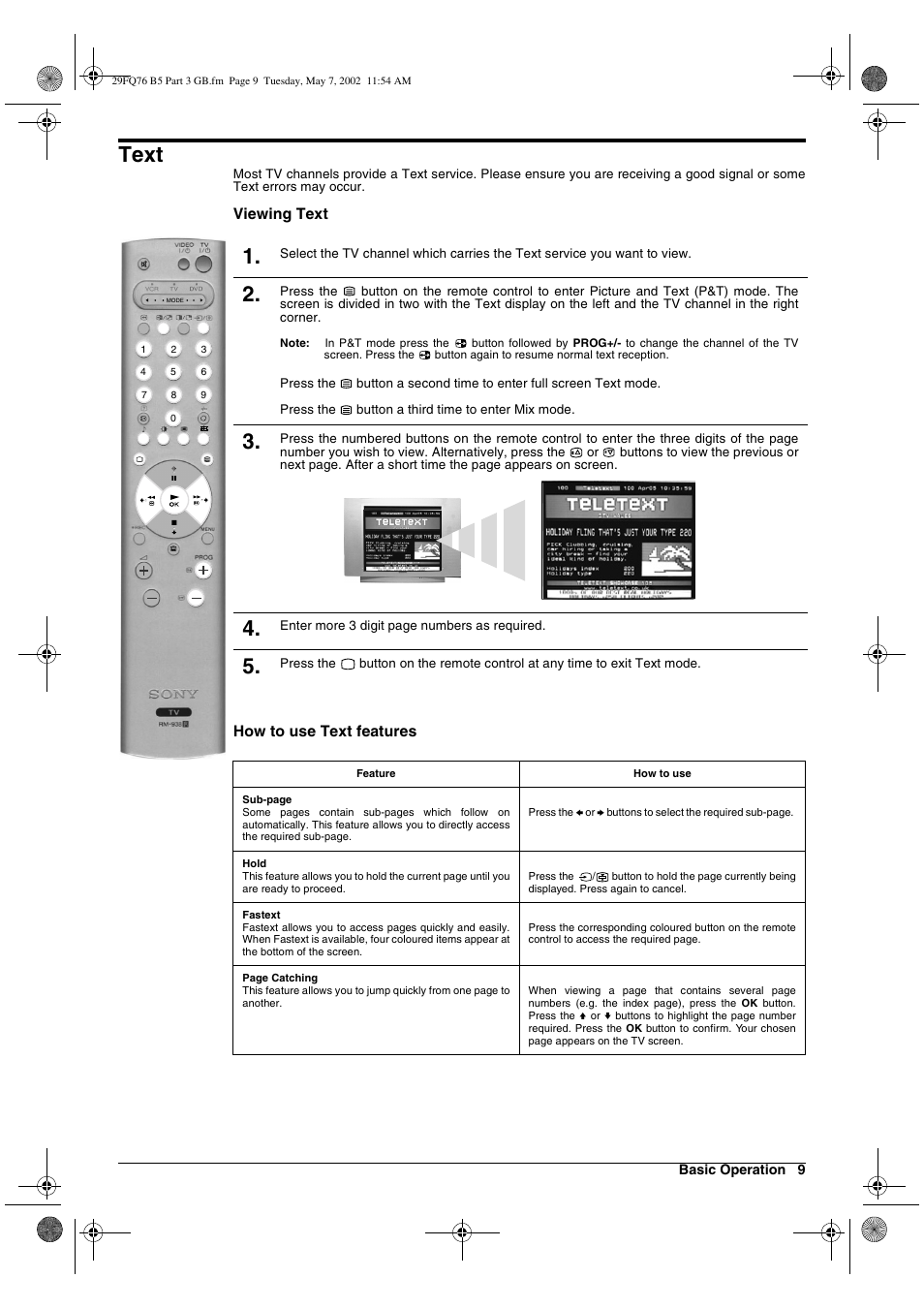 Text | Sony WEGA KV-29FQ76 K User Manual | Page 59 / 148